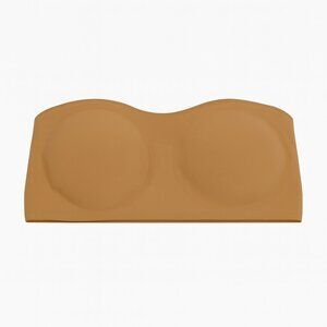 Strapless Seamless Nude Bandeau Bra with Molded Cups Nude Beige Size Small